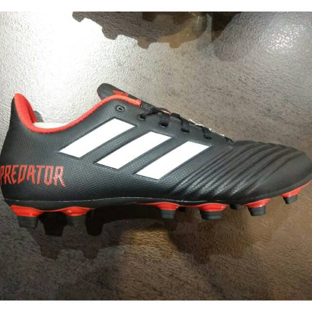 Sepatu Sepak Bola Original Adidas Predator Warna Hitam Merah