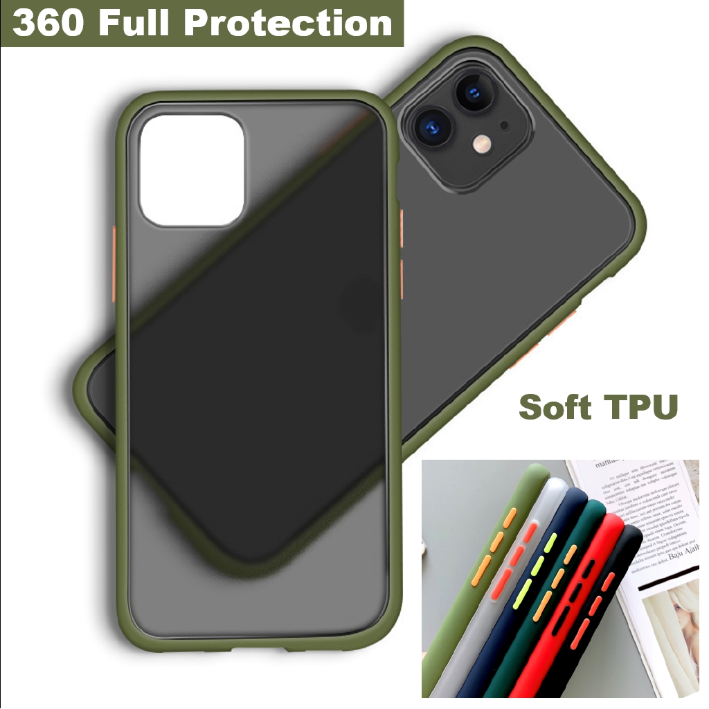 Soft Case HP Polos Warna Hijau Army/Hitam/Biru Tua Bahan