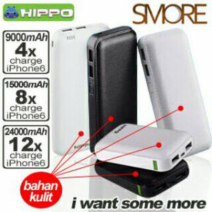 Power Bank Hippo Smore 24000 Mah Simple Pack