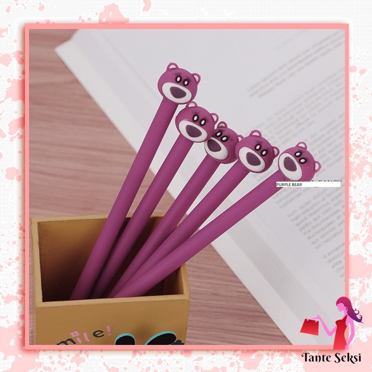 

Pulpen Karakter Beruang Lucu Imut Karakter Unik Pulpen Purple Bear Pena Pen Ballpoint