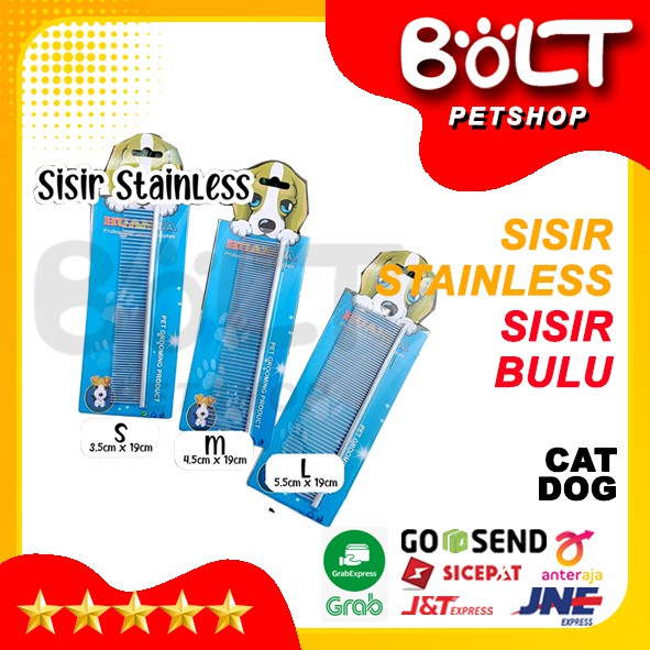 SISIR STAINLESS Sisir Bulu Kucing Sisir Bulu Anjing