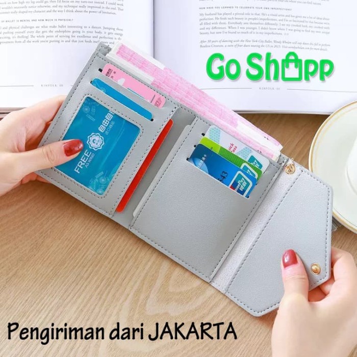 [PD001] Dompet Wanita Import - Dompet Lipat Wanita Solid Color Tipis