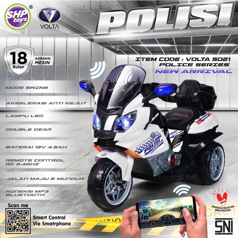 Motor aki anak SHP Volta POLICE 5021