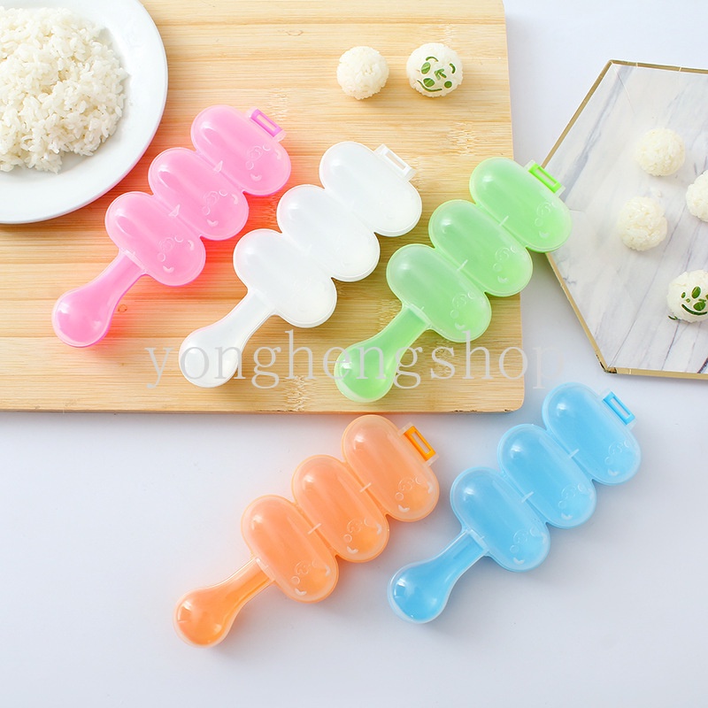 2pcs / set Cetakan Sushi / Onigiri / Bento Bentuk Bulat Untuk Anak