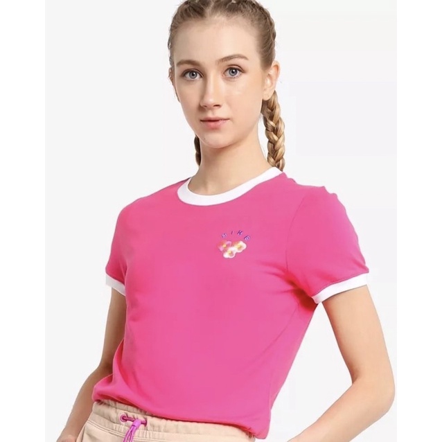 Nike floral ringer tee