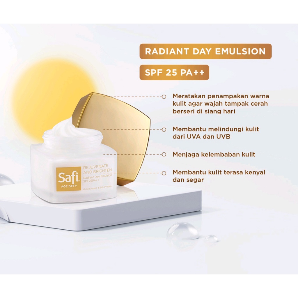 Safi Age Defy Anti Aging Radiant Day Emulsion Cream SPF25 25gr - Wajah