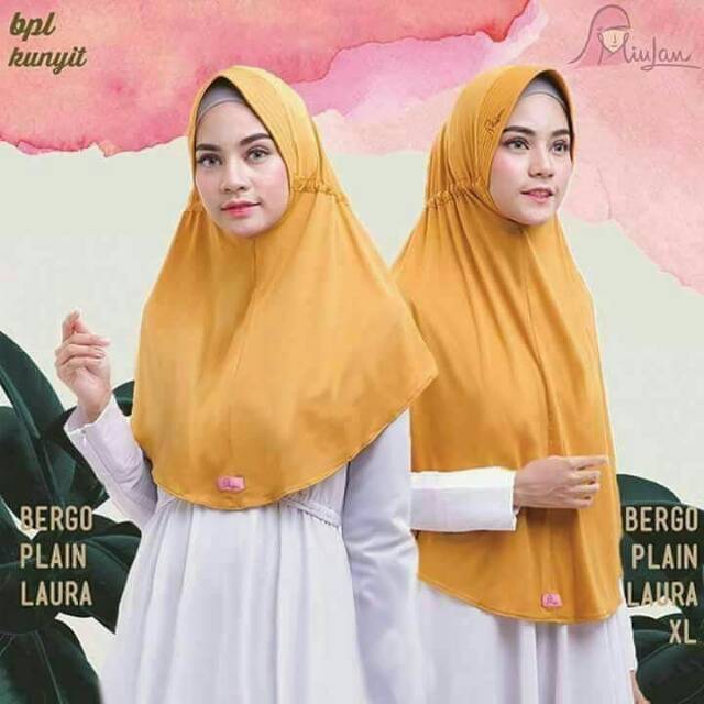 jilbab serut bergo plain laura kerudung miulan termurah best seller-2