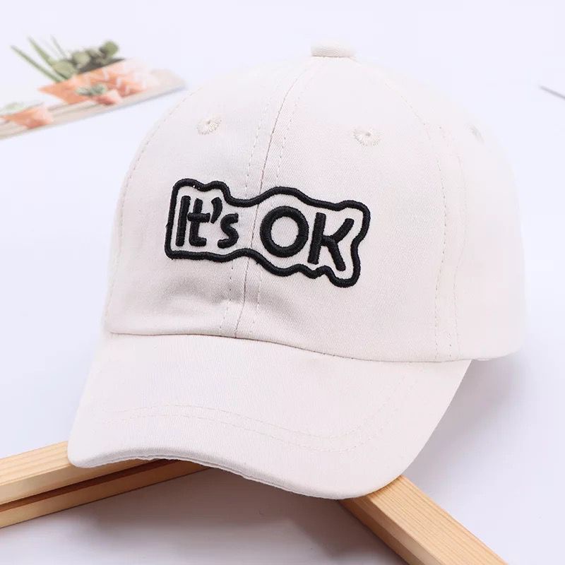 TOPI ANAK FASHION HAT TOPI MOTIF LUCU BORDIR UNISEX TOPI MOTIF BORIDR ITS' OK