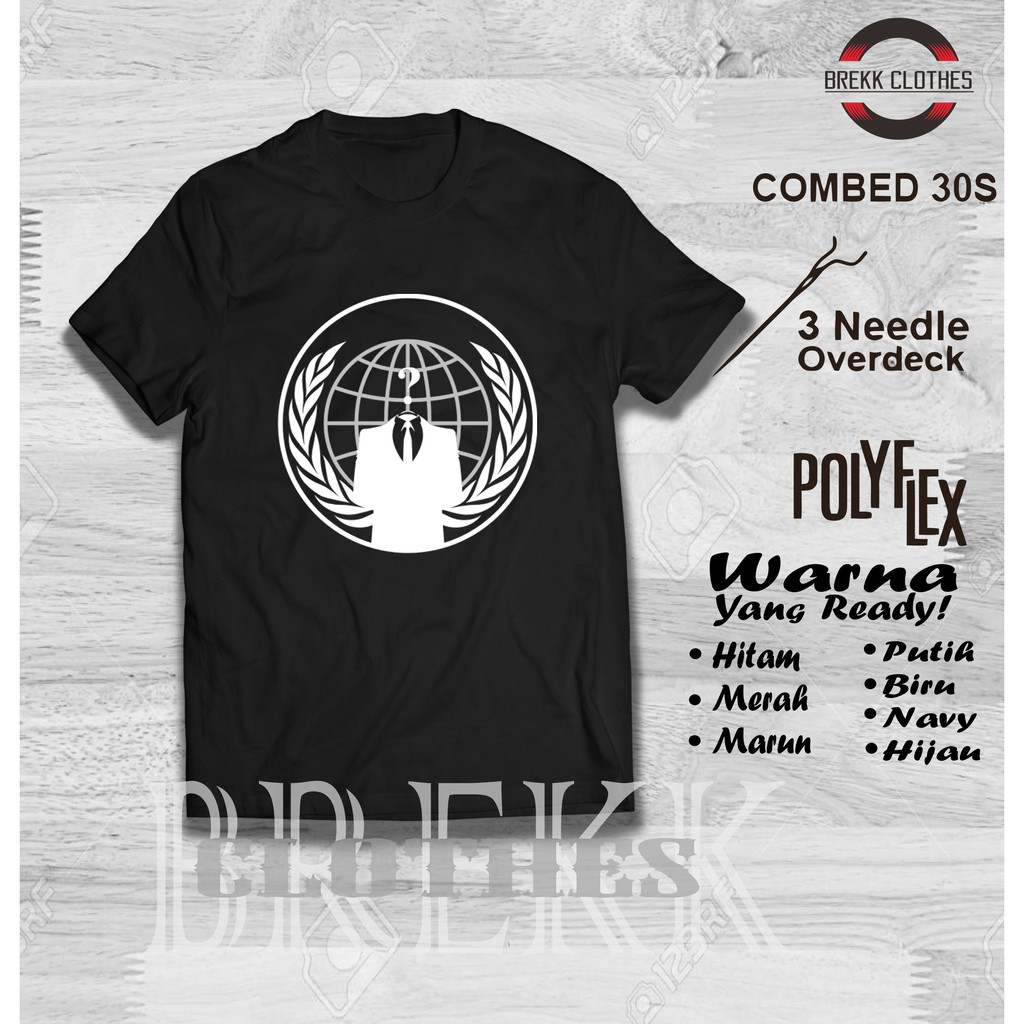 Kaos Baju Anonymous Kaos Hacker - BREKKCLOTHES