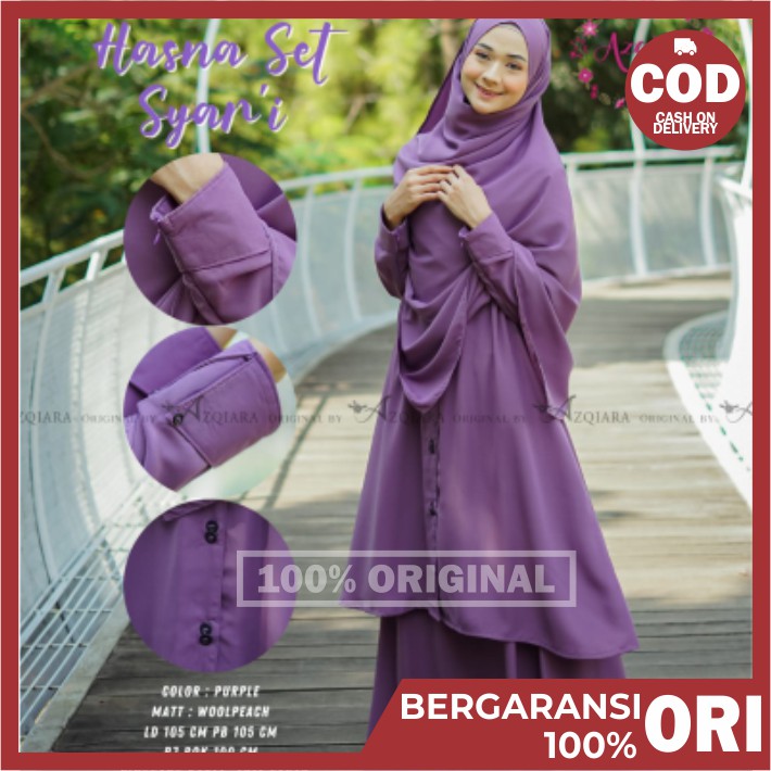Gamis set syari polos kekinian terbaru elegan set jilbab pashmina free cadar