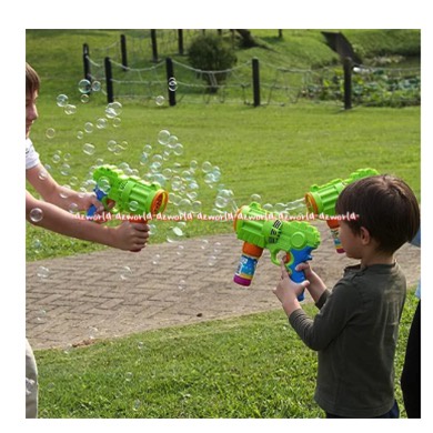 Rainbow Bubble Extreme Bubble Blaster Gun Mainan Gelembung Sabun Bentuk Pistol Pistolan 118ml