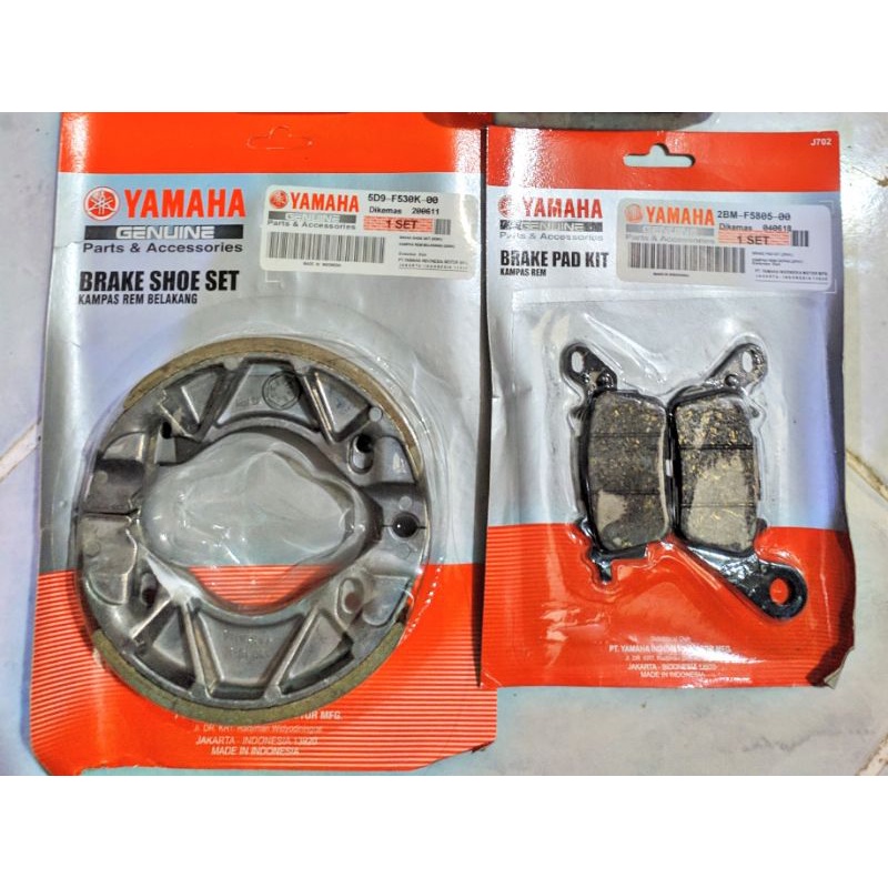 Paket Kampas rem cakram depan belakang Yamaha Aerox Lexi Mio m3 Z S Soul GT Fino Xride 125 XeonGT 12