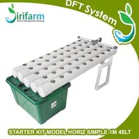 Tanam hidroponik DFT Paket Hidroponik DFT Paralon Horizontal Sederhana Panjang 1 Meter Kapasitas 45 