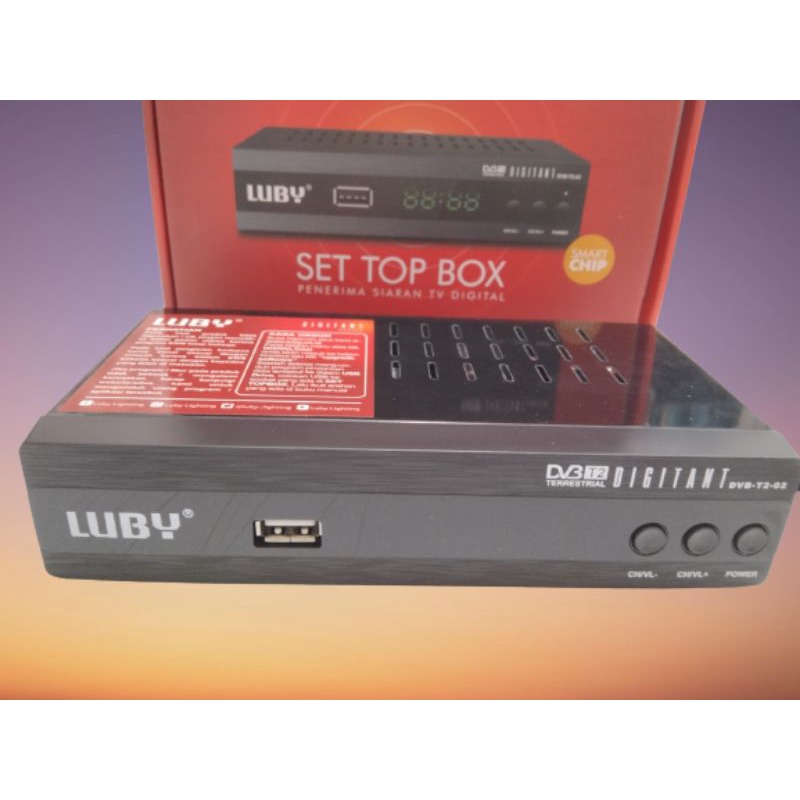STB luby dvb T2 02 tv siaran digital receiver / set top box luby