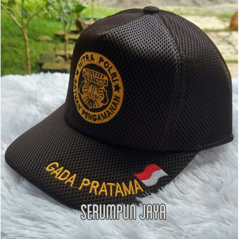 TOPI GADA PRATAMA - TG MP COKLAT - TOPI GADA PRATAMA MITRA POLRI COKLAT