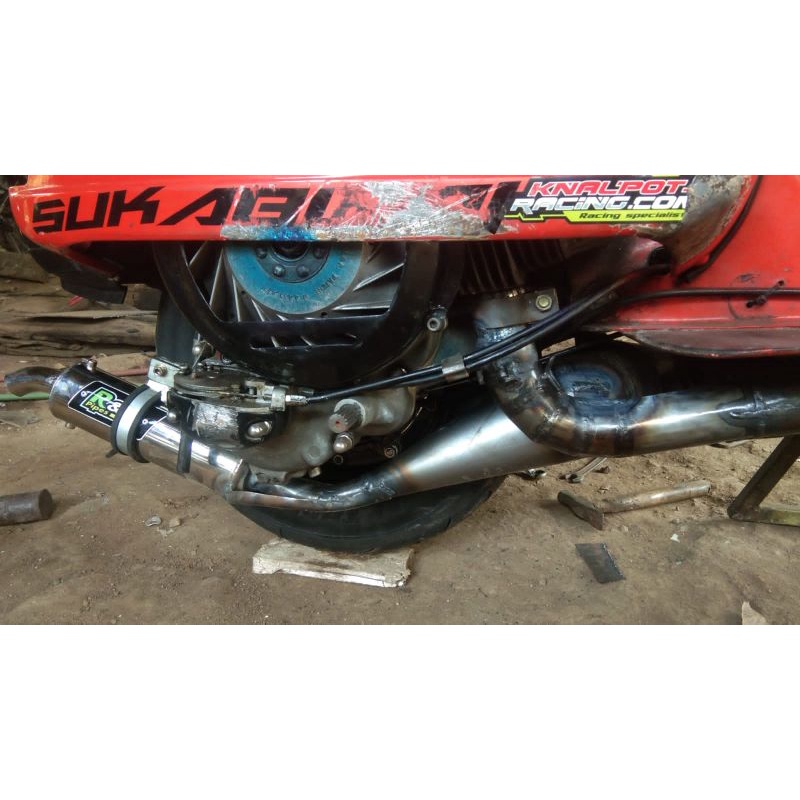 Terlaris !!! KNALPOT RACING VESPA  KANAN PX150, SUPER, EXCEL by R&R Pipes-4