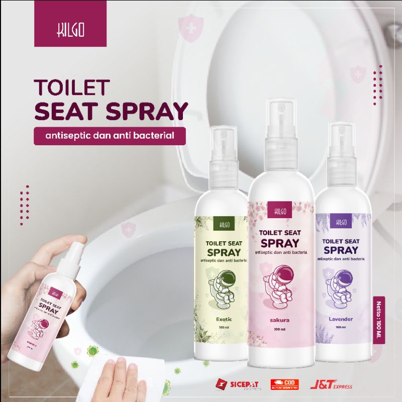 kilgo toilet seat spray - pembersih dudukan toilet - toilet seat sanitizer -  toilet seat desinfectant - anti bakteri toilet - sanitizer toilet - pembersih toilet duduk