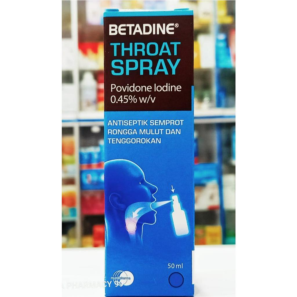 Betadine Throat Spray 50ML - Semprot Rongga Mulut dan Tenggorokan