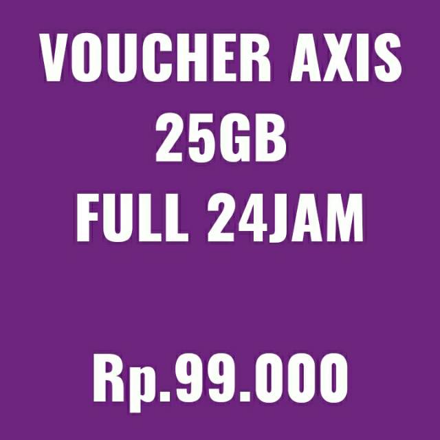 VOUCHER KUOTA INTERNET AXIS 25GB FULL 24 JAM