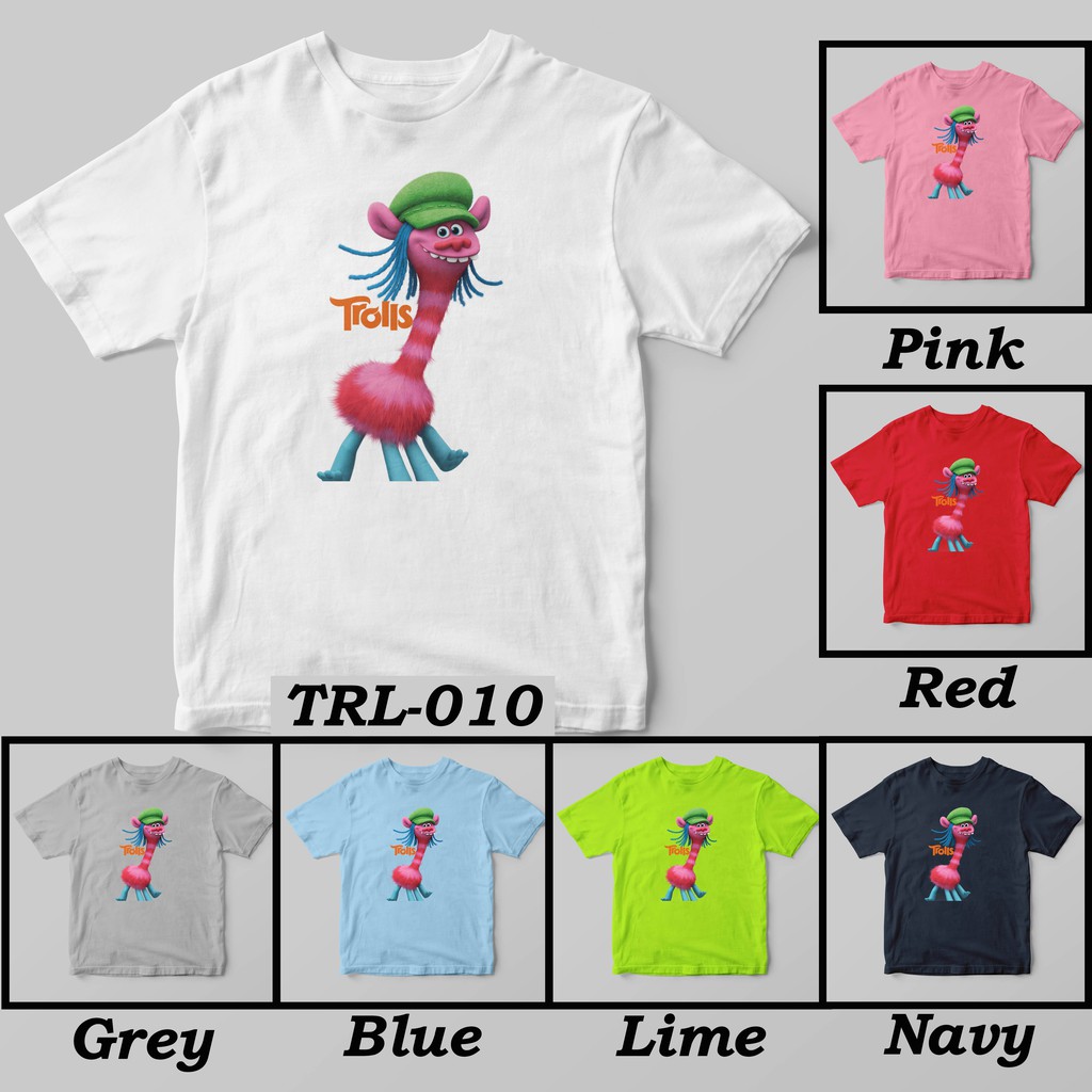 [FREE NAMA !!] Kaos Anak &amp; Family Trolls 100% COTTON PREMIUM