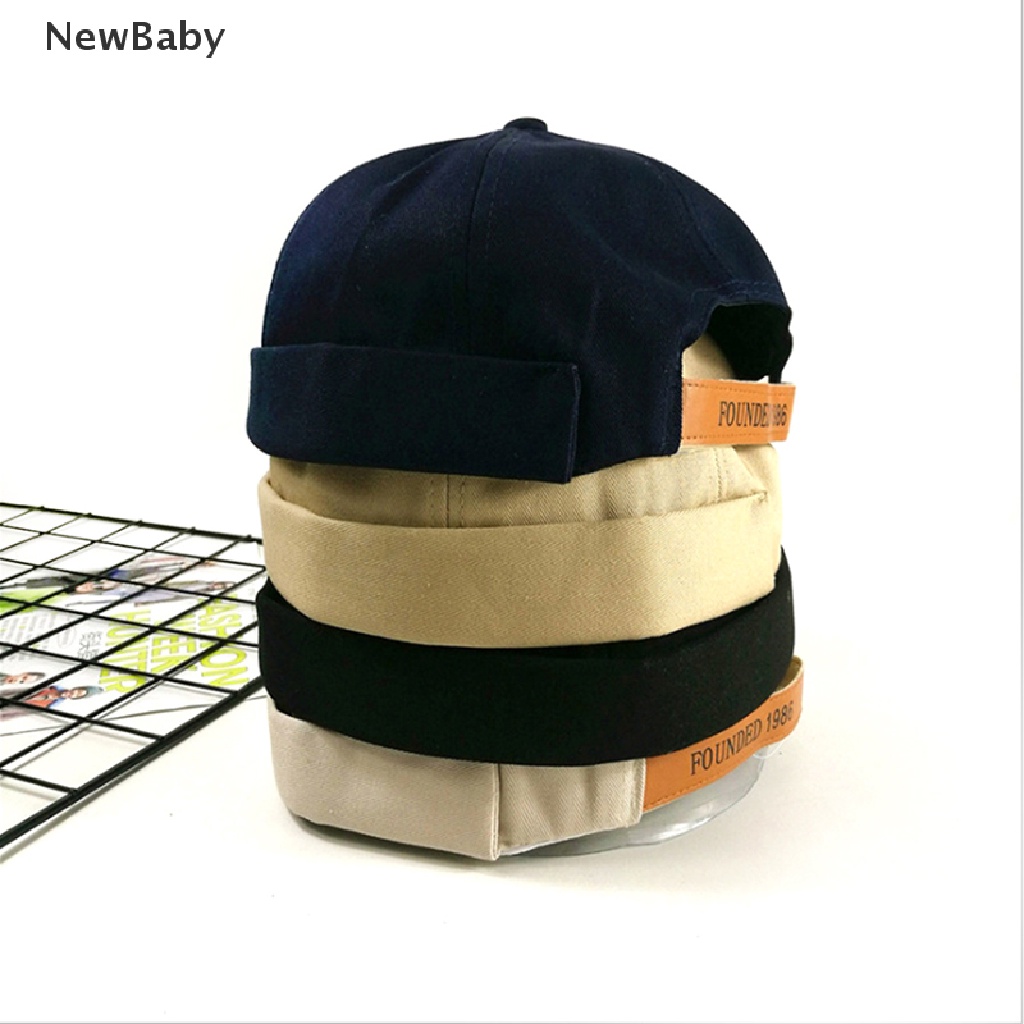 NewBaby Letter Adjustable Men Women Skullcap Sailor Baseball Cap Beanies Brimless Hat ID