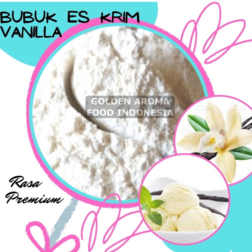 Bubuk Es Krim vanilla 1 Kg l Serbuk Ice Cream Vanilla 1Kg Kiloan Bahan Eskrim Instan Premix Soft Har