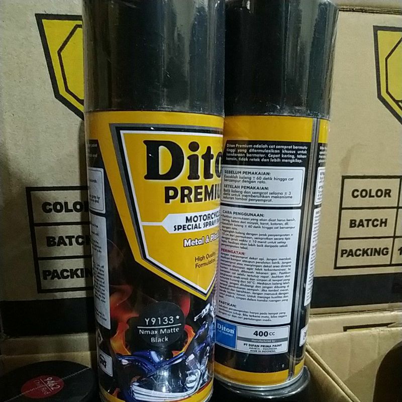 cat semprot / pilok diton premium 400cc hitam, black, black doff, black semi doff, black metalic, nmax matte black, prestige black