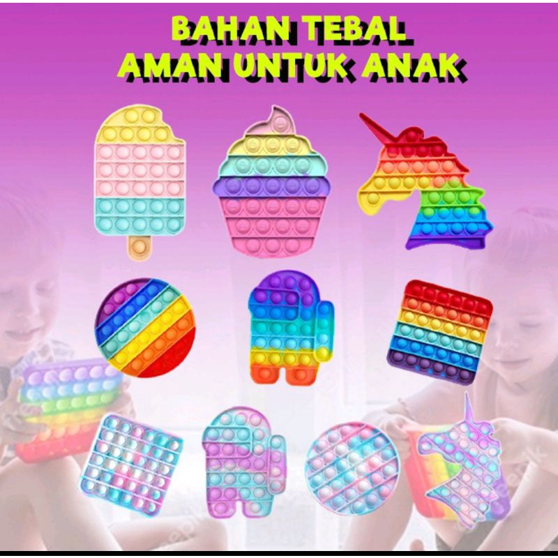 Mainan Pop It Murah Fidget Popit Viral kekinian Terbaru souvenir Hadiah Anak its