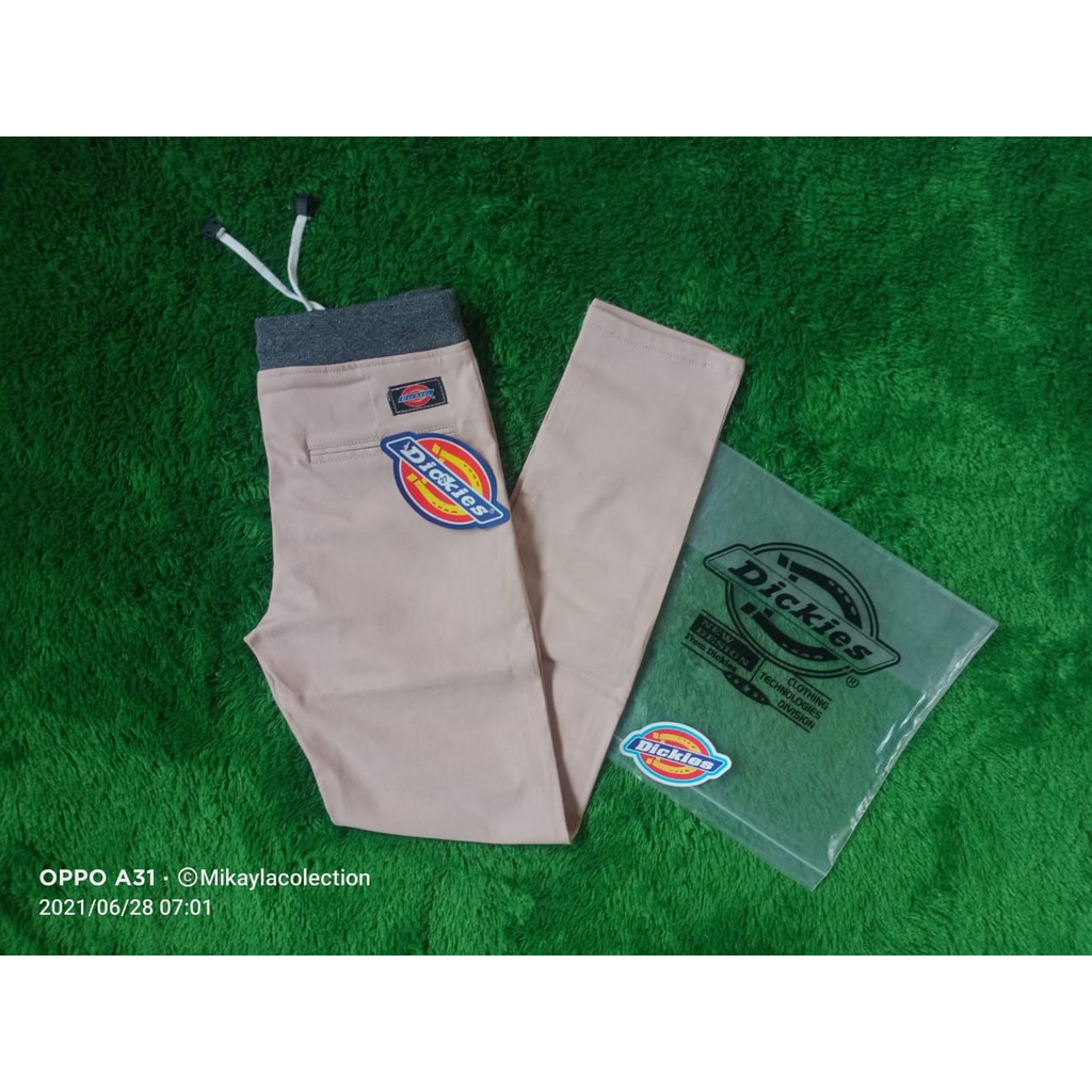 Celana Chino RIP Pinggang Karet Panjang Cream Dickies