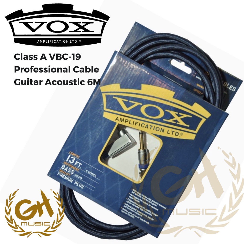 Jual VOX CLASS A VBC-19 PROFESSIONAL BASS GUITAR CABLE 6M Indonesia|Shopee  Indonesia