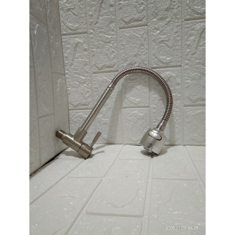 kran tembok cuci piring stainless 304