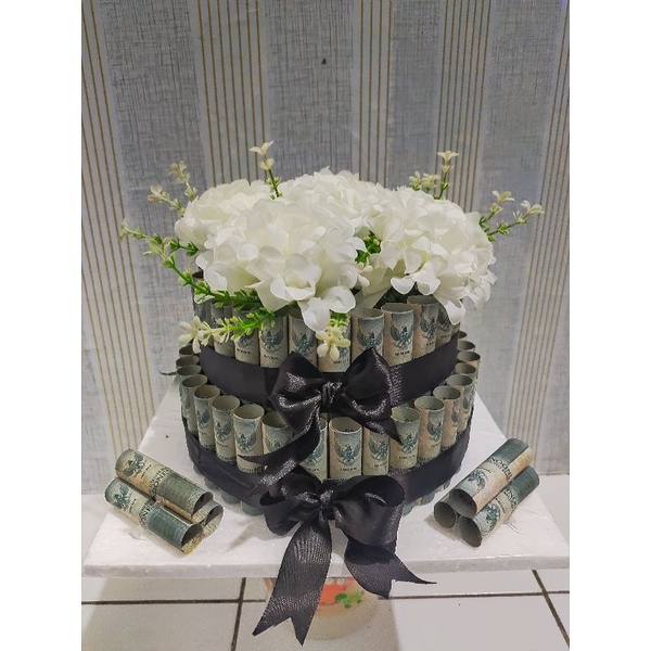 bucket uang(kue uang asli)