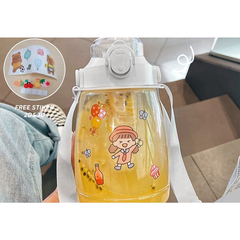 BOTOL MINUM ANAK BENING GEMOY 1,3 LITER FREE STICKER [SWEETSPACE]