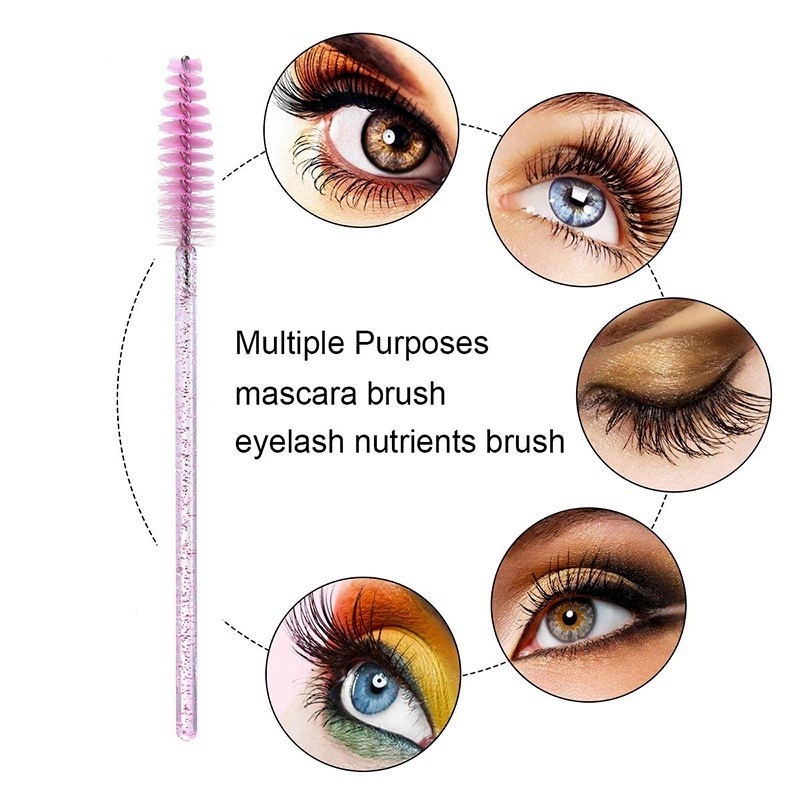 50pcs / Pak Brush Bulu Mata Portable Sekali Pakai Untuk Makeup / Kosmetik Wanita