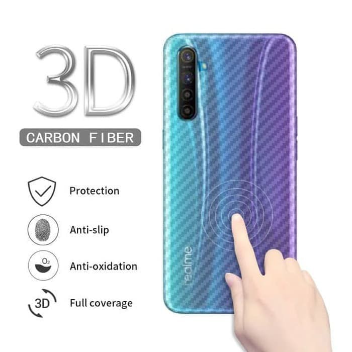 Carbon Garskin for Realme XT Premium 3D Carbon Back Skin Anti Gores Belakang