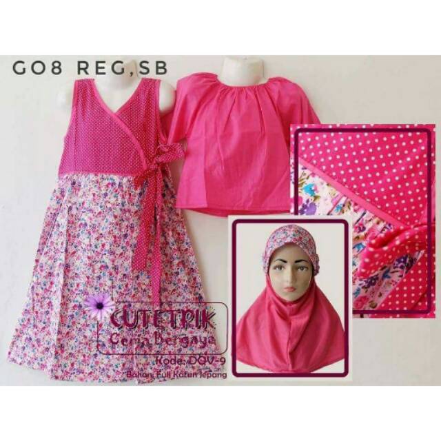 DRESS CUTETRIK PINK SERIES|| FASHION MUSLIM ANAK TERLARIS INDONESIA