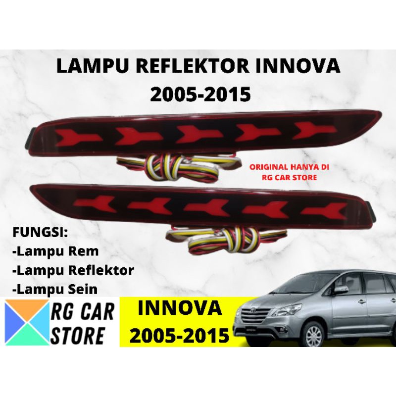 LAMPU REFLEKTOR INNOVA 2005-2015 MODEL ARROW SEQUENTIAL DIJAMIN PNP BERKUALITAS