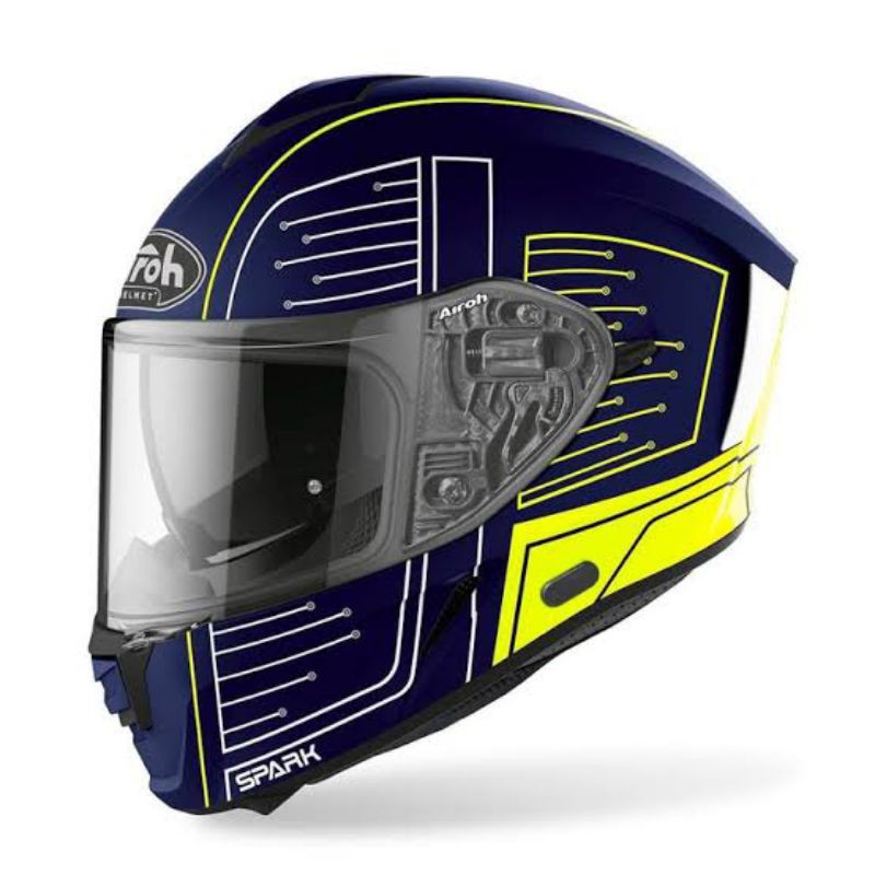 HELM AIROH SPARK CYRCUIT BLUE MATT NOT AGV ARAI NOT NOLAN