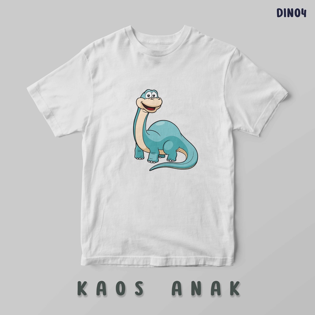 [KAOS ANAK] Dino oblong custom tshirt laki perempuan boy girl santai rumah  katun cotton best quality