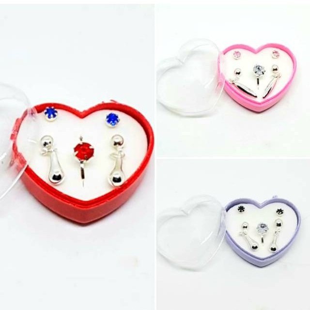 Set Perhiasan Anting dan Cincin Mainan Anak Fashion FREE BOX PGM P33