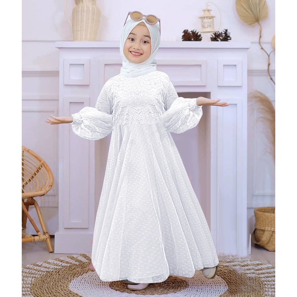 Baju Gamis Anak brukat Umur 3-11 Tahun pesta MAXI SALSA KIDS baju muslim anak perempuan terbaru terl