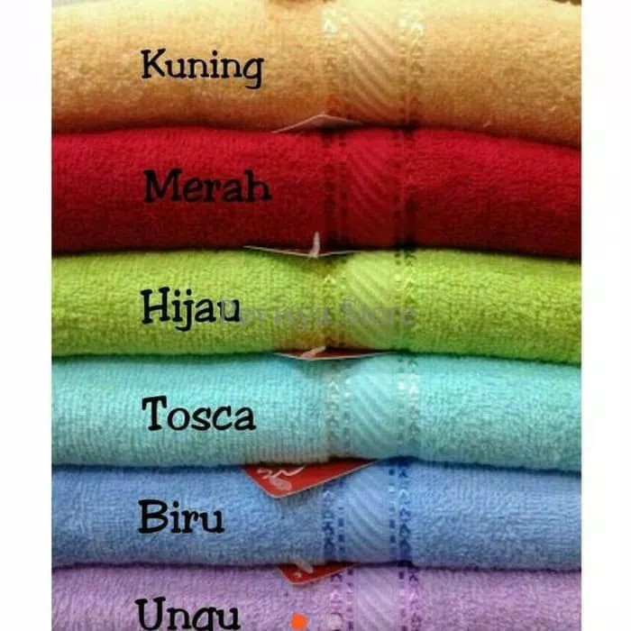 Handuk Merah Putih Uk 70x135 cm Produk Terry Palmer | HANDUK Mandi 100% Cotton Meyerap Air