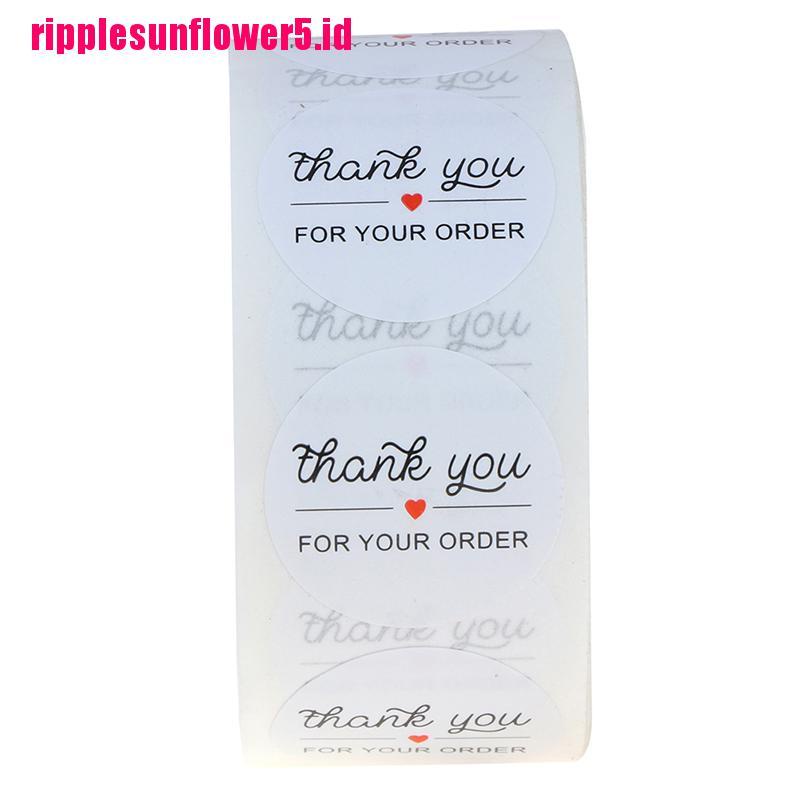 500pcs Stiker Segel Tulisan THANK YOU FOR YOUR ORDER Untuk Label