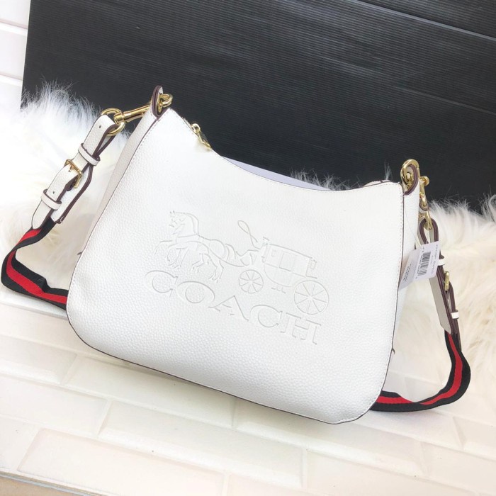 Tas Sling Bag Coach Jes Hobo 2 Colour - Putih Stok Terbatas