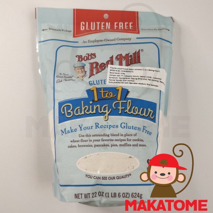 

BISA COD Bobs Red Mill 1 to 1 baking flour 22 OZ 624g 22oz 624gr 624 gr g Bob s