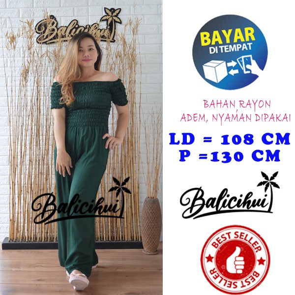 Balicihui Jumpsuit Sabrina Wanita Jumpsuit Panjang Sabrina jamsuit Sabrina Bali Jumpsuit Fit to XL