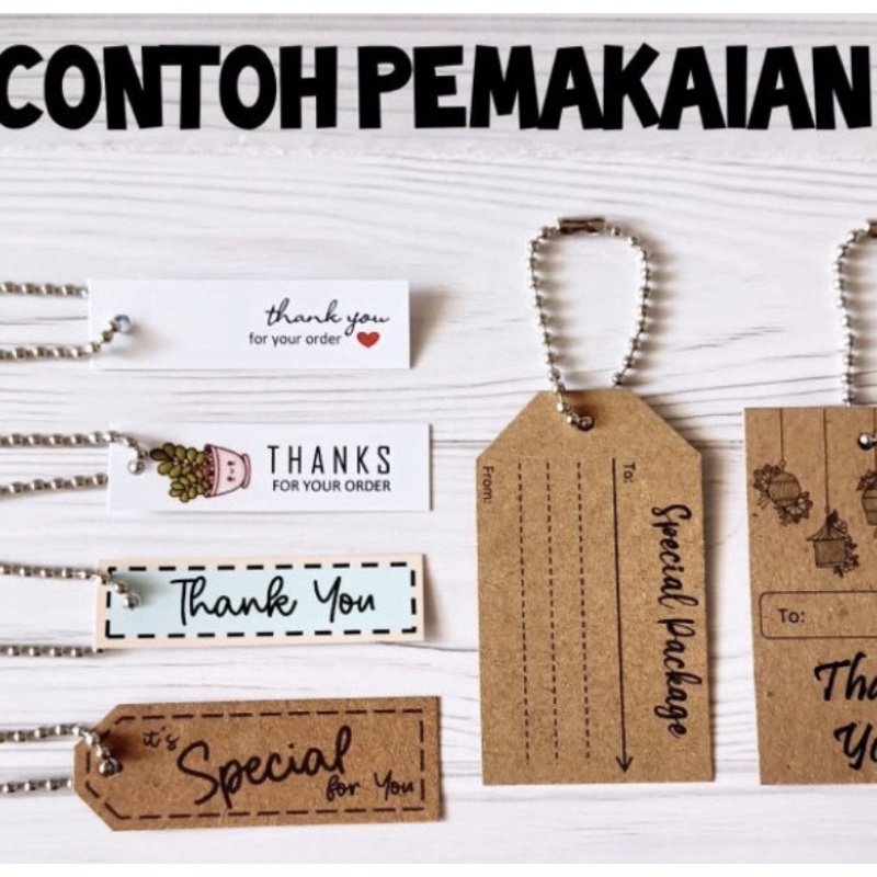 

Rantai Hangtag Rantai Lada Gunting kuku Tali Hand tag Aksesoris Hampers box dus Rantai kuku macan