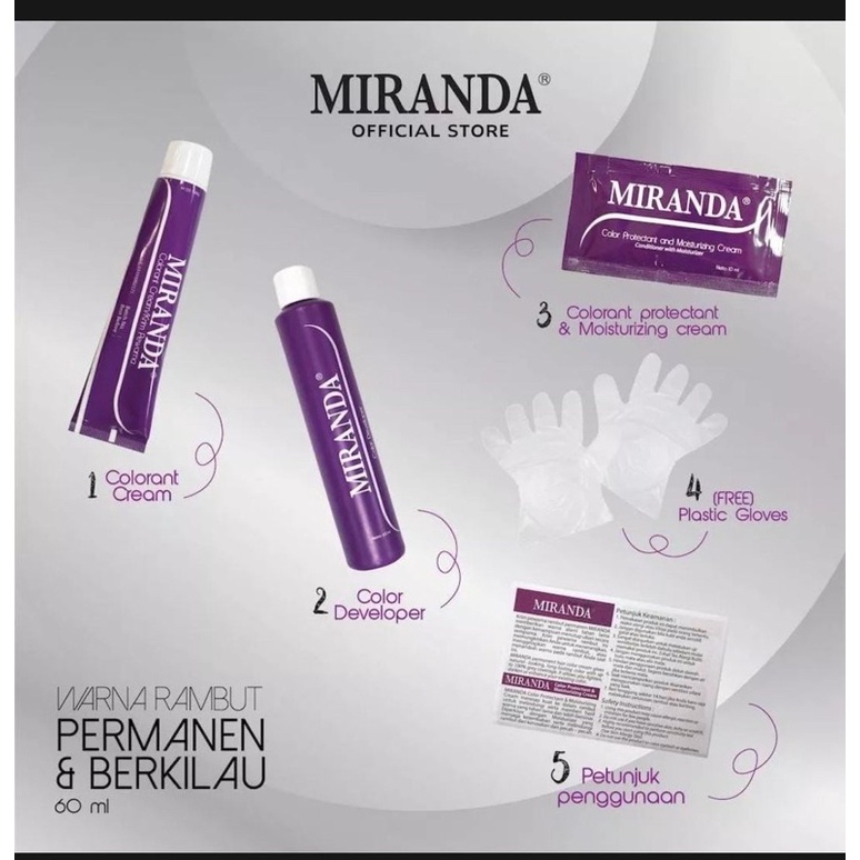 MIRANDA HAIR COLOR SERIES/perwarna rambut permanen