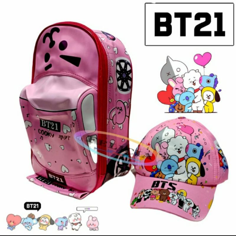 Ransel BT21 BTS anak Paud/PG Motif Mobil Tas ransel anak perempuan