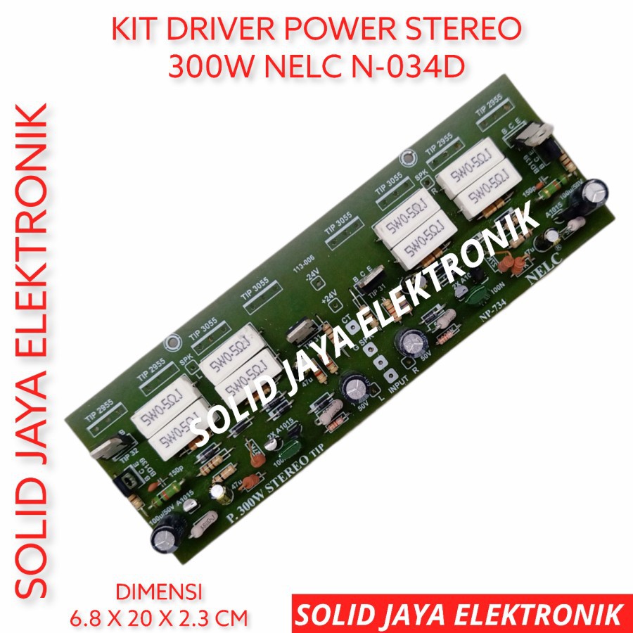 KIT DRIVER POWER STEREO 300W AMPLIFIER AMPLI 300 W WATT POWER SOUND AUDIO NELC N-034D N034 N034D